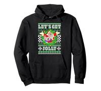 Chuck E. Cheese Christmas Let's Go Jolly Ugly Sweater Pullover Hoodie