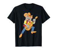 Chuck E. Cheese Cowboy Chuck E. Playing Guitar Distressed T-Shirt