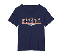 Chuck E. Cheese Est. 1977 Chuck E. Designs Through The Years T-Shirt, Women's Plus, Navy Blue, 6X