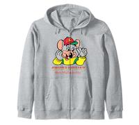 Chuck E. Cheese's Where A Kid Can Be A Kid Retro Chest Logo Zip Hoodie