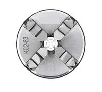 Chuck K02-63 2.5 Inch 63-mm M14 4-Jaw Self-Centering Reversible Lathe Chuck with Hardened Steel