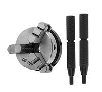 Chuck Lathe Chuck K01-50 50Mm Scroll Manual Chuck Mini Woodworking Hand Chuck with 3 Jaws & Mounting Thread 14X6X6