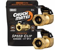 Chuck Mates™ Premium 1/4" NPT Quick-Connect Tire Inflator Chuck with SimpleSeal™ | Open-Type (2 Pack)