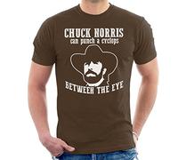 Chuck Norris Can Punch A Cyclops Between The Eye Men's T-Shirt Chocolate