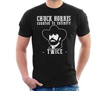 Chuck Norris Counted to Infinity Twice Men's T-Shirt Black
