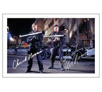 Chuck Norris & Lee Marvin - Delta Force Signed 12x8 Inch Photo Print With Pre Printed Signature Autograph Gift Wall Art, Artwork
