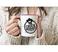 Chuck Norris Seal Approved Red Handle Mug Coffee Tea Mug 312ml Cup