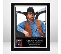 Chuck Norris Texas Walker Verson 2 Signed Autograph Photo Print Poster Mounted Wall Art (10x12) Actor Artwork for Home & Office Decor Gift