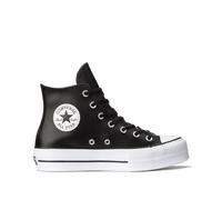 Converse Shoes (High-top Trainers) CHUCK TAYLOR ALL STAR LIFT CLEAN LEATHER HI in Black 3.5