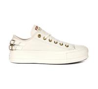 Converse A11866C Ct Platform Buckle Womens Trainer In White Gold UK 3 - 7