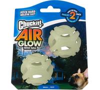 Chuckit! Air Glow Fetch Ball Dog Toy, Small (2.5 Inch) Pack of 2, for Breeds 0-20 lbs