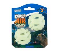 Chuckit! Air Glow Fetch Ball Medium - Glow in the Dark Interactive Breathable Rubber Dog Toy, Compatible with Launcher (Pack of 2)