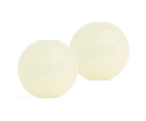 Chuckit! Ball Glow In the Dark Dog Toy, Durable Rubber Dog Balls, Launcher Thrower Compatible Interactive Toys for Dogs for Boredom, Medium, Pack of 2