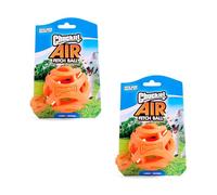Chuckit! Breathe Right Air Fetch Ball, Size L, Diameter 7.5 cm, Double Pack, 2 x 1 Piece, Robust Natural Rubber with Open Structure, Compatible Ball Spinners