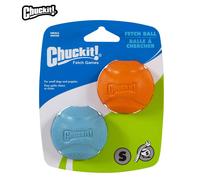 CHUCKIT FETCH BALL DOG TOY DURABLE BOUNCE FLOATING RUBBER DOG BALL SMALL 2 PACK