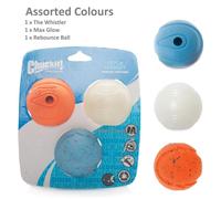Chuckit Fetch Medley Ball Dog Toys - 3 x Medium Balls