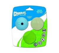Chuckit Fetch Medley 3PK, The Whistler, Max Glow & Rebounce Ball, 4.8cm