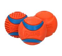 Chuckit Fetch Dog High Bounce Ball Medley All Orange 3 Pack Easy Grip & Throw