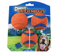Chuckit Fetch Dog High Bounce Ball Medley All Orange 3 Pack Easy Grip & Throw