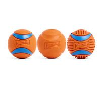 Chuckit! Fetch Medley Gen 3 Rubber Dog Balls, Ultra Ball, Rugged Ball, Fetch Balls for Dogs Launcher Compatible Dog Toy, Medium, 3 Pack