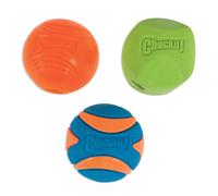 ChuckIt! Fetch Rubber Dog Ball Medley, Strato, Erratic, Ultra Squeaker Balls for Dogs, Durable High Bounce Launcher Compatible Dog Toy Gen 2 - 3 Pack,