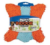Chuckit! Indoor Squirrel Dog Toy | Interactive Dog Toy for Boredom and Indoor Fetch Play with Squirrel Toy Design in Orange and Blue for Dogs