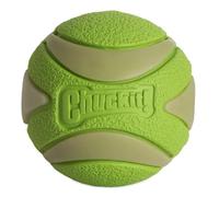 Max Glow Ultra Squeaker Ball Dog Toy, Durable High Bounce Floating Rubber Squeaky Dog Ball, Rechargeable Glow In The Dark Launcher Compatible Toy For