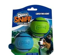 Sniff Ball Dog Toy, Durable High Bounce Bacon and Peanut Butter Scented Rubber Dog Ball Fetch Toy, Medium, 2 Pack