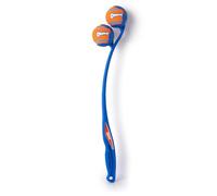 Chuckit! The Duo 22M Double Launcher Dog Toy, 22" Length, Includes 2 Medium Tennis Balls (2.5") Size Medium for Breeds 20-60lbs, Multi-Dog and Pack Play