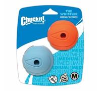 Chuckit The Whistler Ball 2 Pack Medium 6.5cm High Bounce Long Range Durable