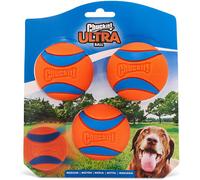 Chuckit Ultra Ball, Durable High Bounce Rubber Dog Ball, Launcher Compatible, 3 Pack, Medium