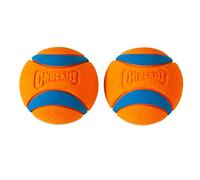 Chuckit! Ultra Ball - Durable High Bounce Rubber Dog Toy for Fetch and Playtime, Compatible with Launcher, Large, 7. 3cm (Pack of 2)