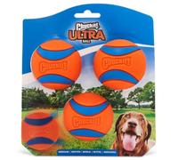 Chuckit! Ultra Ball - Durable High Bounce Rubber Dog Toy for Fetch and Playtime, Compatible with Launcher, Medium, 6.5 cm (Pack of 3)