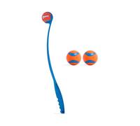 Chuckit! Ultra Ball & Launcher Bundle - Classic 26" with 2 Pack Medium (2.5") Bouncy Fetch Balls for Dogs 20-60 lbs, Dog Fetch Ball Thrower