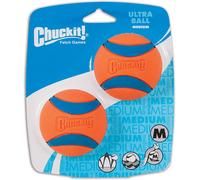 ChuckIt Ultra Ball Dog Toy, Durable High Bounce Floating Medium, orange/blue