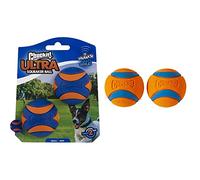 Chuckit! Ultra Squeaker (2 Pack), Small & ltra Ball, Durable High Bounce Rubber Dog Ball, Launcher Compatible, 2 Pack, Small, (Packaging May Vary)