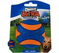 ChuckIt! Ultra Squeaker Ball Dog Toy, Durable High Bounce Floating Rubber Squeaky Dog Ball, Launcher Compatible Toy For Dogs, 1 Pack, Large