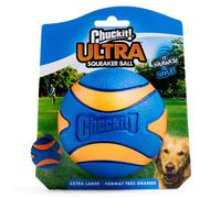 ChuckIt! Ultra Squeaker Ball Dog Toy, Durable High Bounce Floating Rubber Squeaky Dog Ball, Launcher Compatible Toy For Dogs, 1 Pack, X-Large