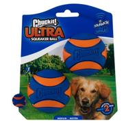 Chuckit! Ultra Squeaker Ball Medium (2Pk) 6.5cm