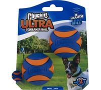 ChuckIt Ultra Squeaker Dog Ball, Durable High Bounce Rubber Floating Dog Toy,