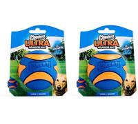 Chuckit! Ultra Squeaker Dog Ball - Durable Rubber Dog Toy for Fetch and Playtime, Compatible with Launcher, Large, 7.3 cm (Pack of 2)