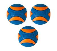 Chuckit! Ultra Squeaker Dog Ball - Durable Rubber Dog Toy for Fetch and Playtime, Compatible with Launcher, Medium, 6.5 cm (Pack of 3)
