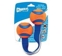 Chuckit Ultra Tug Duo Dog Toy With Two Rubber Balls Tug Of War Interactive Fetch Toy For Dogs, Medium