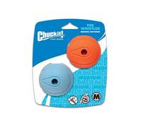 Chuckit! Whistler Ball Dog Toy (Medium, 2 Pieces) | Squeaky, Durable Fetch Balls for Active Playtime, Ideal for Dogs of All Breeds