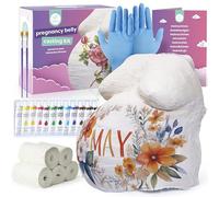 Chuckle Baby Bump Casting Kit for Creating a 3D Model Keepsake of Pregnant Belly, Easy DIY Pregnancy Casting Kit for Expecting Mums, with Paints