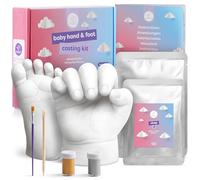 Chuckle Baby Casting Kit, 3D Hand and Foot Mould Set for Newborn, 2 Casts | Handprint & Footprint Keepsake for Babies, Moulding for Hands & Feet, Alginate & Plaster Powder, Sculpture & Memory Gift
