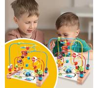 Chuckles 4 Maze Toys For Toddlers Bead Toys Colorful Roller Preschool Educational Toys Suitable For Toddler Boys Girls Birthday Climbing for Toddlers 1-3 (Yellow, 22x15x20.5cm)