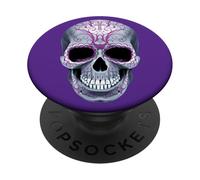 Chuckling Skull Pink Cross Dia De Los Muertos Day Dead PopSockets Adhesive PopGrip