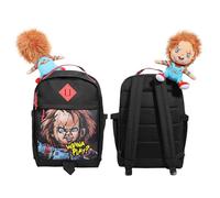 Chucky 17.5" Black adult Backpack With Plush Character Charm