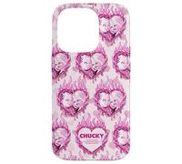 Chucky And Tiffany Flaming Hearts All-Over Print Case for iPhone 14 Pro